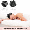 BLINKEEN Satin Heatless Hair Curlers Pillow Rollers with Caps Black 2 Sets by Deal US