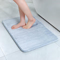 SWEMSTAR Bathroom Rugs 2pcs Memory Foam Quick-Dry Gray 17x24 + 20x32 by Deal US