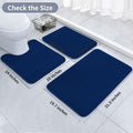 SWEMSTAR Bathroom Rugs 2pcs Memory Foam Quick-Dry Gray 17x24 + 20x32 by Deal US