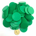 Smartdealspro Poker Chips 1.5in Opaque Plastic Game Tokens 100 Count Green by Deal US
