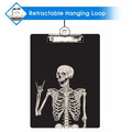 Britimes Wood Clipboard Nursing Clip Board Funny Skull Skeleton A4 Size by Deal US