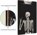 Britimes Wood Clipboard Nursing Clip Board Funny Skull Skeleton A4 Size by Deal US