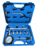 ZEAJSRU Engine Cylinder Compression Tester Kit Dual Fuel Vacuum Gauge Blue by Deal US
