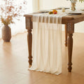 Sioipioi Sage Green Cheesecloth Table Runner 35x120 Inch 1 Pack by Deal US