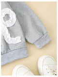 SOLY HUX Toddler Girl Crewneck Sweatshirt Grey Bows Graphic Size 5T by Deal US