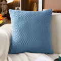 Yoovat Throw Pillow Cover Texture Blue 16x16 Inch Waterproof Durable by Deal US