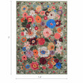 GRAMBET Area Rug 24x17 Inch Non Slip Low Pile Floral Green Garden by Deal US