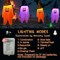 Svkipibe 2PCS 42x14in Halloween Large Standing Ghost Lights Orange 8 Modes by Deal US