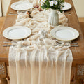 Sioipioi Sage Green Cheesecloth Table Runner 35x120 Inch 1 Pack by Deal US