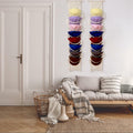 Hommtina Wall Mounted Hat Rack Organizer Brown 2 Pack Bohemian Style by Deal US