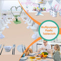 Kongdaoth Orange Disposable Plastic Tablecloths 54x108in 12 Pack by Deal US