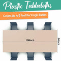 Kongdaoth Orange Disposable Plastic Tablecloths 54x108in 12 Pack by Deal US