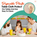 Kongdaoth Orange Disposable Plastic Tablecloths 54x108in 12 Pack by Deal US