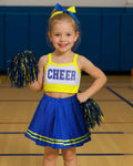 JenPen Girls Cheerleader Dress Crop Top Skirt Bow Hair Rope Ball Size L by Deal US