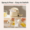MDZF SWEET HOME Oil Sprayer 12.3oz 2-in-1 Olive Oil Dispenser White by Deal US