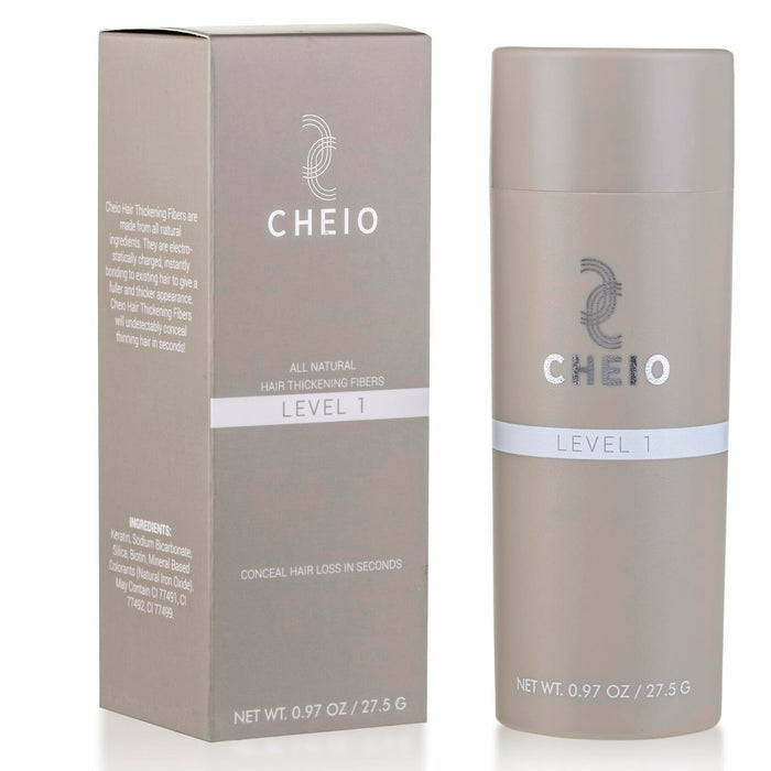 Cheio Hair Thickening Fibers Keratin Level 1 Dark Brown 27.5g Bald Spots by Deal US
