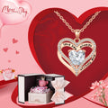 Generic Preserved Rose Gift Box with Pink Moss Bear & Necklace Gift by Deal US