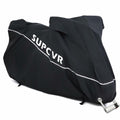 SUPCVR Motorcycle Cover Heavy Duty Waterproof UV-Proof Reflective Strips Black by Deal US