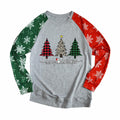 ADIAOA Women's Christmas Color-Block Botany Cartoon Shirt GreenTree Size M by Deal US