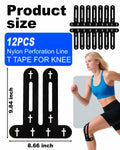 Yigney Christian Cross Kinesiology Tape Knee Support Black 12 Pcs by Deal US
