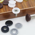 YDKOEDD 200pcs Plastic Hinged Screw Cover Caps Waterproof Black Large by Deal US