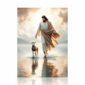 Generic Jesus and Lamb Canvas Wall Art Christian Poster 16x24in YS-5 Unframed by Deal US