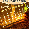 WESUN LED Note Board Acrylic Light Up Message Board 7 Pens 7.9x7.9" by Deal US