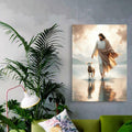 Generic Jesus and Lamb Canvas Wall Art Christian Poster 16x24in YS-5 Unframed by Deal US