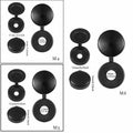 YDKOEDD 200pcs Plastic Hinged Screw Cover Caps Waterproof Black Large by Deal US