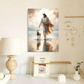 Generic Jesus and Lamb Canvas Wall Art Christian Poster 16x24in YS-5 Unframed by Deal US