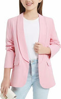 Mebius Girls Pink Shawl Collar Blazer Jacket Open Front Size 12Y by Deal US