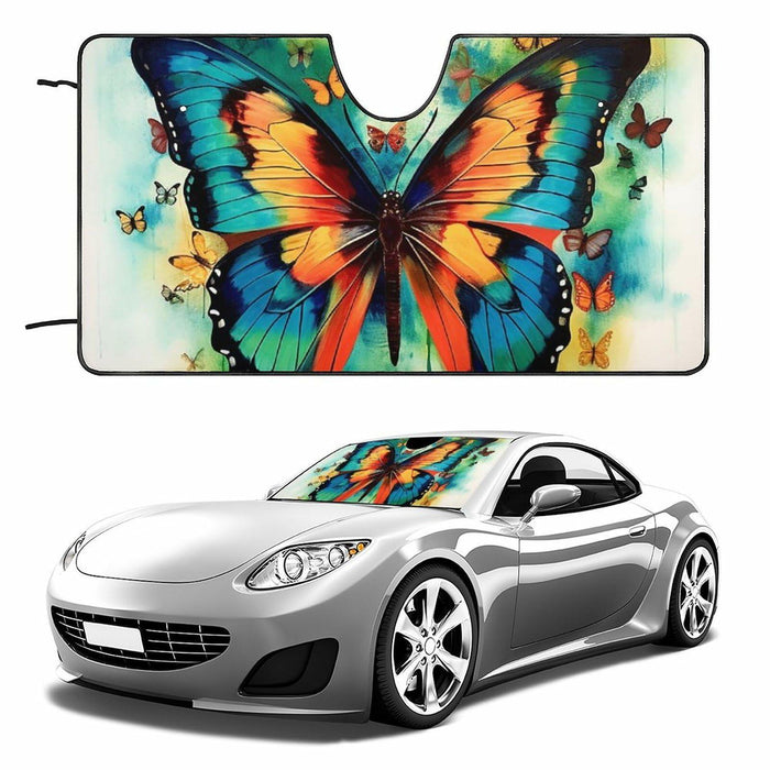 BAHELS Colorful Butterfly Car Windshield Sunshade UV Protector 55x30 Inch by Deal US