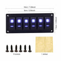 Garfour Marine 6 Gang 5 Pin Red LED Aluminum Rocker Switch Panel by Deal US