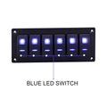 Garfour Marine 6 Gang 5 Pin Red LED Aluminum Rocker Switch Panel by Deal US