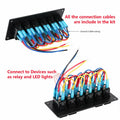 Garfour Marine 6 Gang 5 Pin Red LED Aluminum Rocker Switch Panel by Deal US