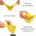 Iosjeude Lemon Squeezer Manual Citrus Juicer Foldable Yellow Plastic 1 Pc by Deal US