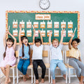 WATINC 97pcs Classroom Jobs Bulletin Board Set Groovy Orange Style by Deal US