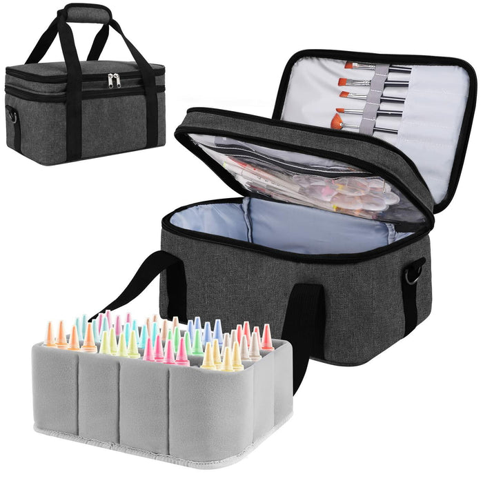 Yumt Acrylic Paint Brush & Bottle Organizer 7 Tier Clear Storage Display by Deal US