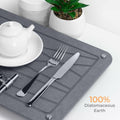 Zopanira Diatomaceous Earth Drying Stone Mat Gray 11.8x15.7 Kitchen Counter by Deal US