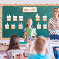 WATINC 97pcs Classroom Jobs Bulletin Board Set Groovy Orange Style by Deal US