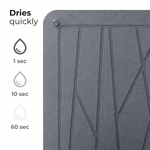 Zopanira Diatomaceous Earth Drying Stone Mat Gray 11.8x15.7 Kitchen Counter by Deal US