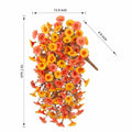 HyeFlora 2 PCS Faux Fall Hanging Flowers Plants UV Resistant Orange+Yellow by Deal US