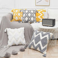 PLWORLD Boho White Moroccan Tufted Throw Pillow Cover 20x20 Inch Cream 1 PC by Deal US