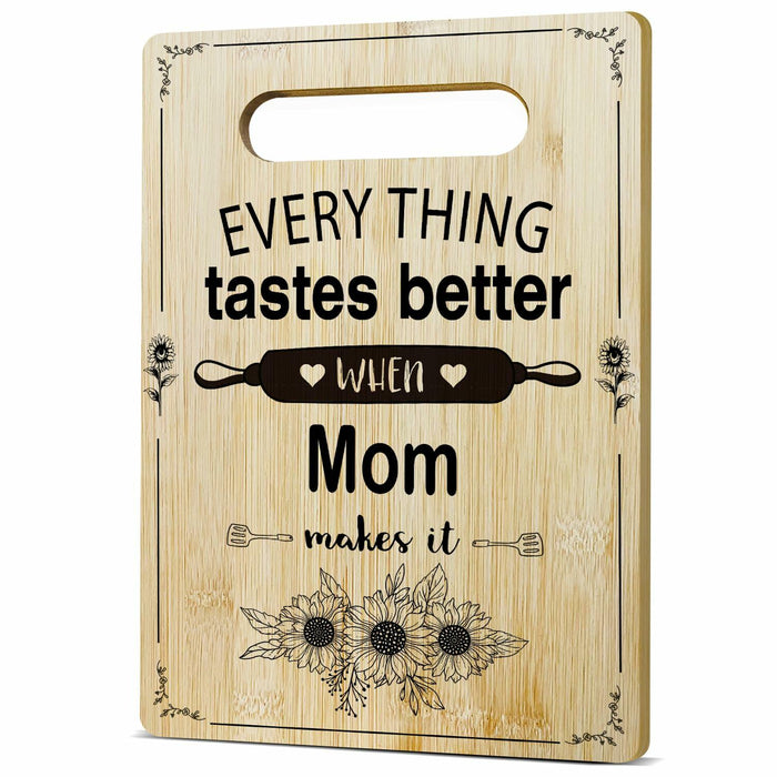 DOIUCRO Gifts for Mom Bamboo Kitchen Cutting Board Wooden Serving Board by Deal US