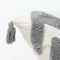 PLWORLD Boho White Moroccan Tufted Throw Pillow Cover 20x20 Inch Cream 1 PC by Deal US