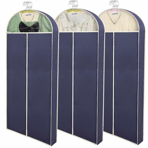 DYYHSDPU Garment Bags 3 Pack Suit Storage Hanging Clothes Black 50x24 Inch by Deal US