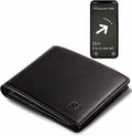 FLETUTE Full-Grain Leather Slim Airtag Wallet Mens Luxury Blue by Deal US