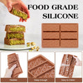 KASHME Chocolate Bar Mold Silicone Deep Large 1 Inch Brown 1 Pc by Deal US