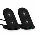 Sicodo Wireless Charger Stand 15W for Samsung S25 Ultra S24+ S23FE S22 S21 Black by Deal US