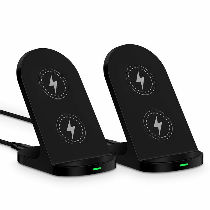 Sicodo Wireless Charger Stand 15W for Samsung S25 Ultra S24+ S23FE S22 S21 Black by Deal US